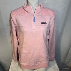Vineyard Vines Pink Quarter Zip Pullover Sweatshirt Size M